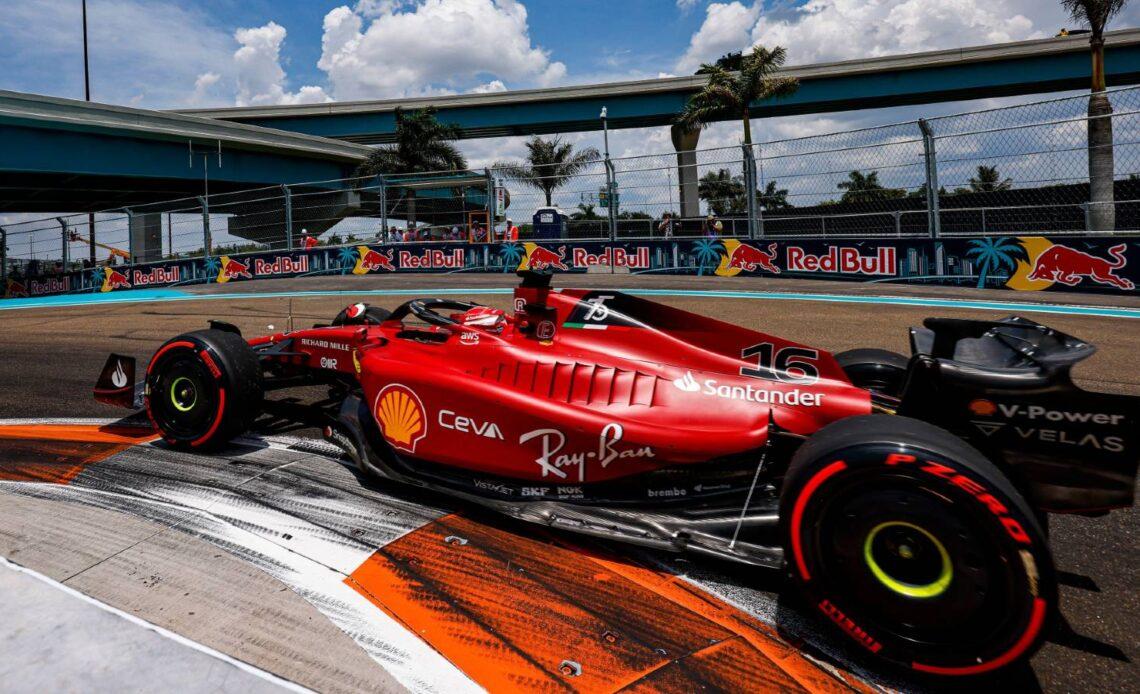 Charles Leclerc heads a Ferrari one-two on Miami Grand Prix grid