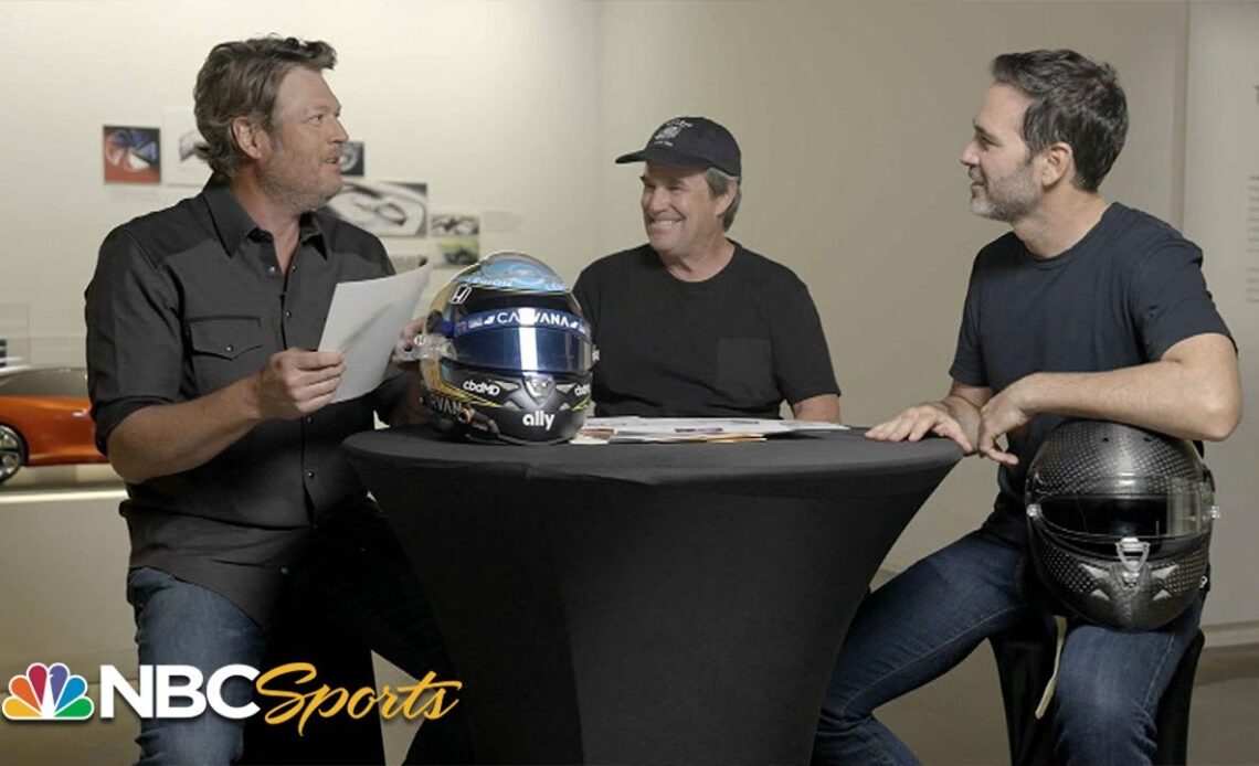 Crafting Indy 500 helmet a meaningful process for Jimmie Johnson, Blake Shelton | Motorsports on NBC