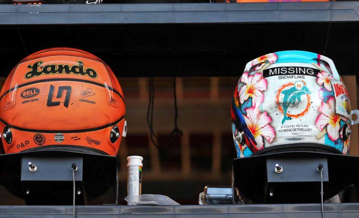 Daniel Ricciardo, Lando Norris explain quirky Miami helmet designs