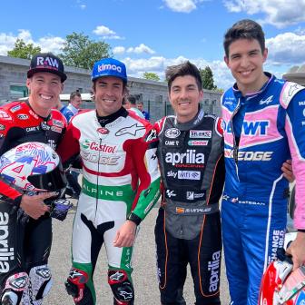 Espargaro and Viñales train with Alpine F1's Alonso and Ocon