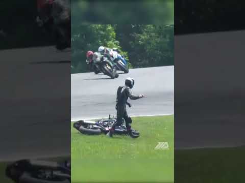 Ezra Beaubier’s Wild Ride at VIR #motorcycle #shorts