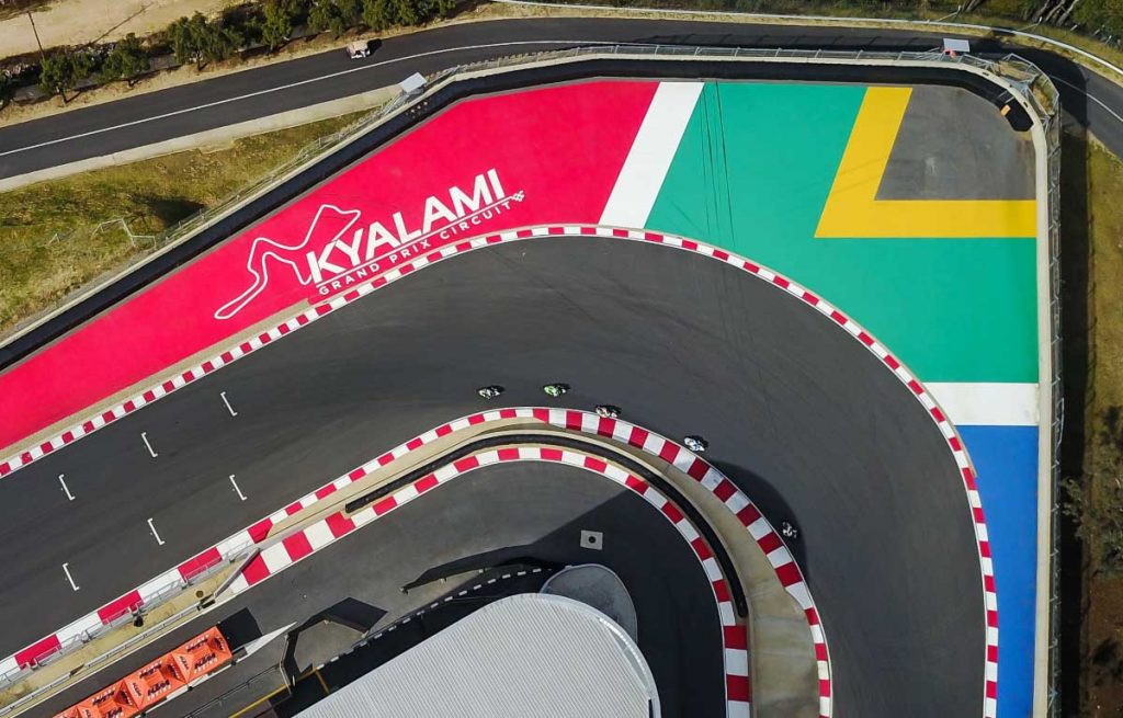 Kyalami hairpin aerial view.