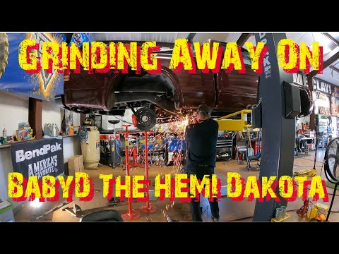 Grinding Away On BabyD The Hemi Dakota #dodge