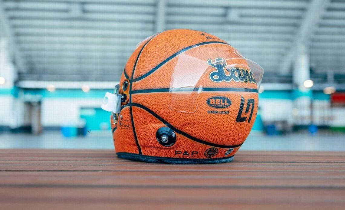 Lando Norris reveals basketball helmet for Miami GP, pokes fun at George Russell