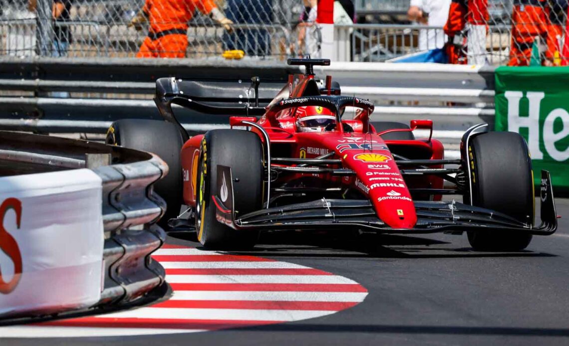 Leclerc pips Sainz to top spot, Ricciardo crashes out