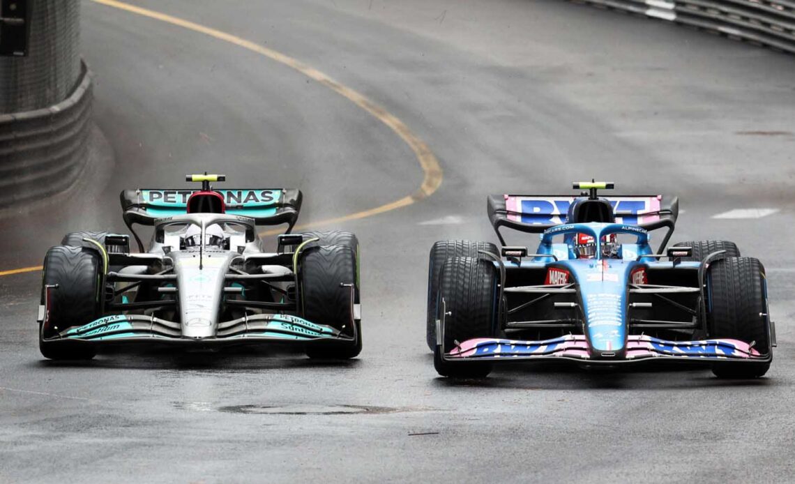 Lewis Hamilton untroubled by Alpine traffic problems in the Monaco Grand Prix