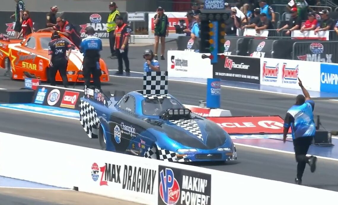 Matt Gill, DJ Cox Jr., Rob Pfeister, Bill Naves, Top Alcohol Funny Car, Eliminations Rnd 1, Circle K