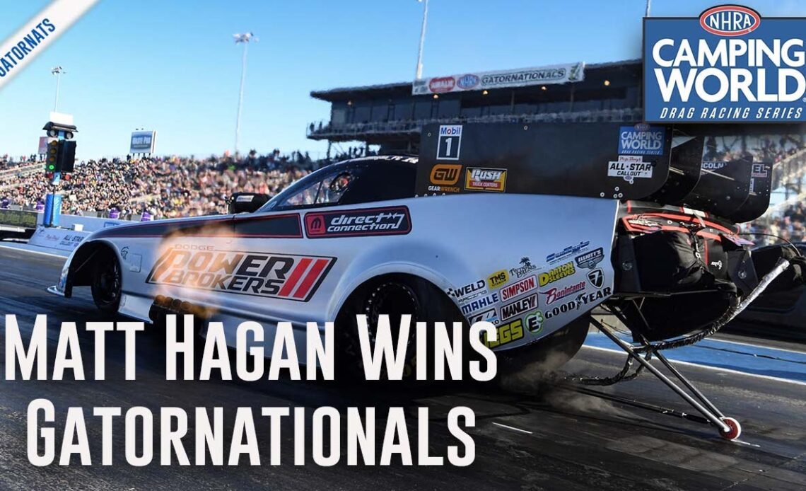 Matt Hagan wins FIRST Wally for Tony Stewart Racing