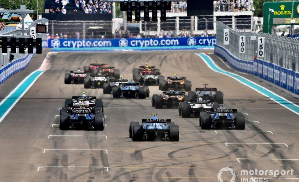 Ocon started at the back of the Miami GP