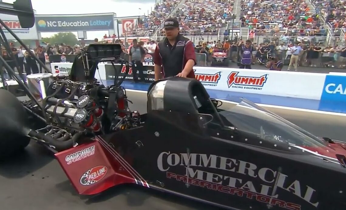 Mike Salinas, Cameron Ferre, Spencer Massey, Josh Hart, Top Fuel Dragster, Final Eliminations, Circl