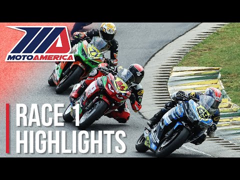 MotoAmerica SportbikeTrackGear Junior Cup Race 1 Highlights at VIR 2022