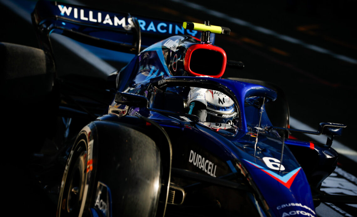 Nicholas Latifi up close Williams Racing. Saudi Arabia March 2022