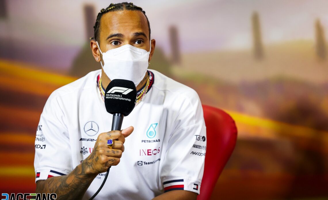 Lewis Hamilton, Mercedes, Barcelona, Spain, 2022