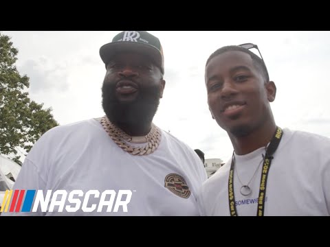 Rajah Caruth checks out Rick Ross' car show