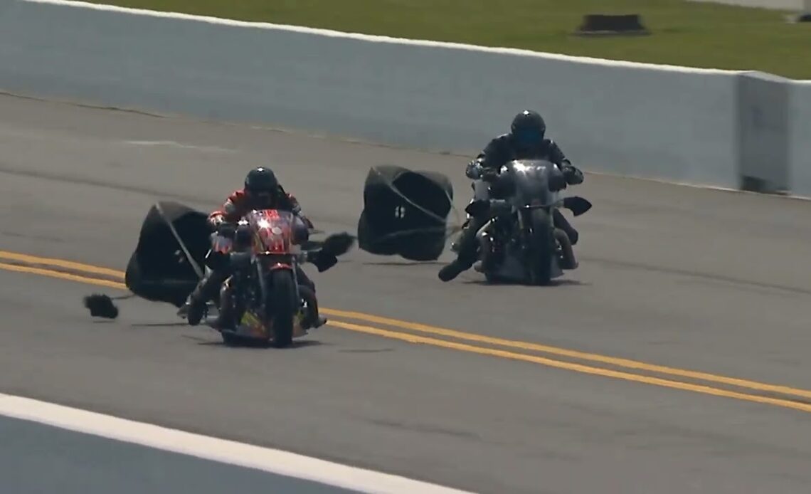 Randall Andras, Ryan Peery, Top Fuel Harley Motorcycle, Qualfying Rnd 4 Circle K Four Wide Nationals