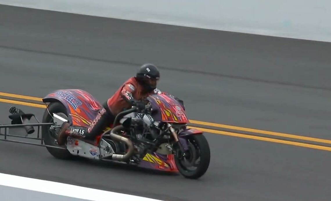 Randall Andras, Tii Tharpe, Top Fuel Harley Motorcycle, Final Eliminations, Circle K Four Wide Natio