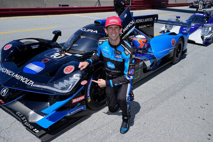 Ricky Taylor after winning the pole for the Hyundai Monterey Sports Car Championship at WeatherTech Raceway Laguna Seca, 4/30/2022 (Photo: Courtesy of IMSA)