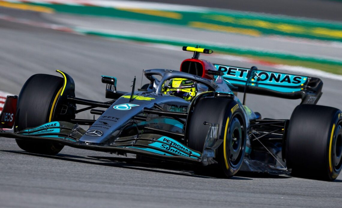 Lewis Hamilton during the Spanish Grand Prix FP2. Barcelona, May 2022.