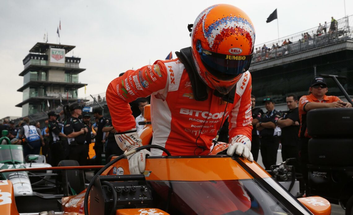 Rinus VeeKay on Saturday qualifying for the 2022 Indianapolis 500