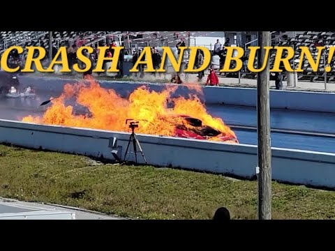 Scary Crash for Mike Murphy in Outlaw 632 at US Street Nationals