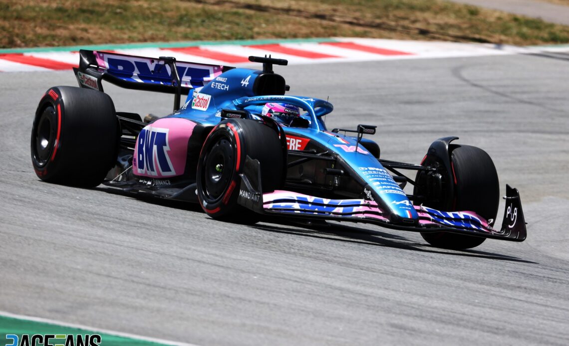 Fernando Alonso, Alpine, Circuit de Catalunya, 2022