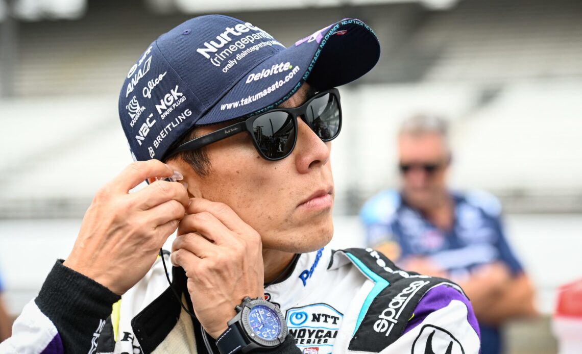 Takuma Sato prepares to qualify for the 2022 Indianapolis 500