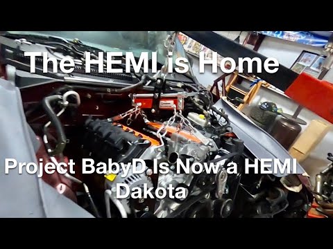 The HEMI is Installed in BabyD. #hemi #dakota