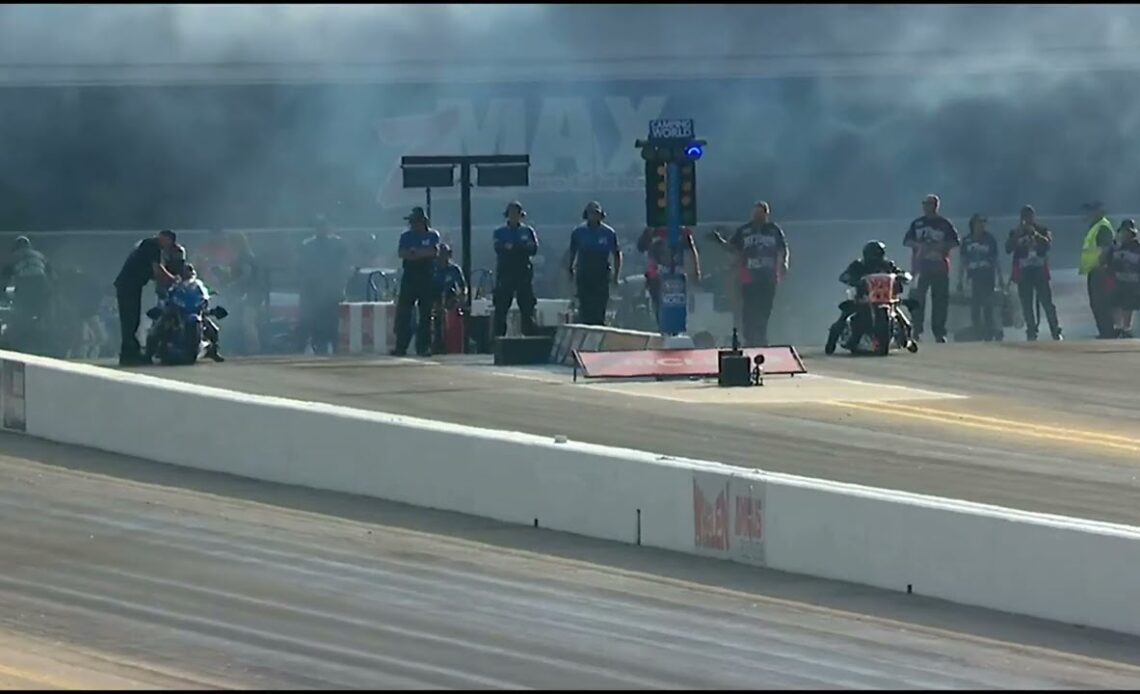 Tii Tharpe, Robert Malloy, Top Fuel Harley Motorcycle, Qualifying Rnd 2, Circle K Four Wide National