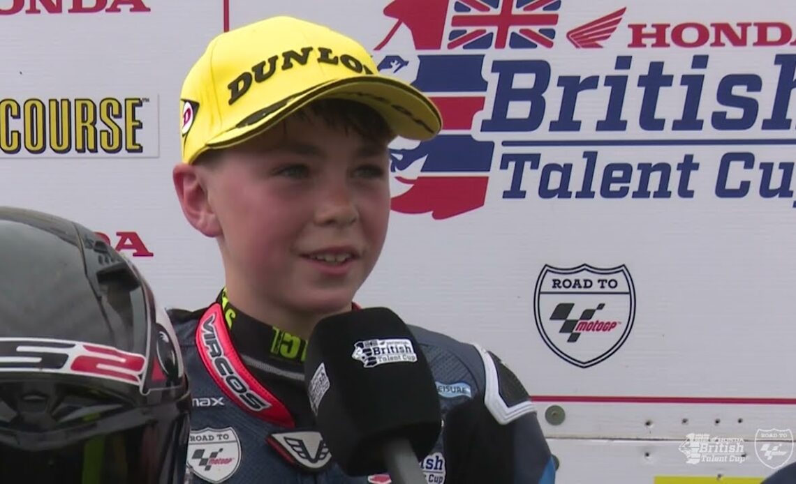 Top 3 Interviews Race 1 | Round 2 Oulton Park | 2022 Honda British Talent Cup