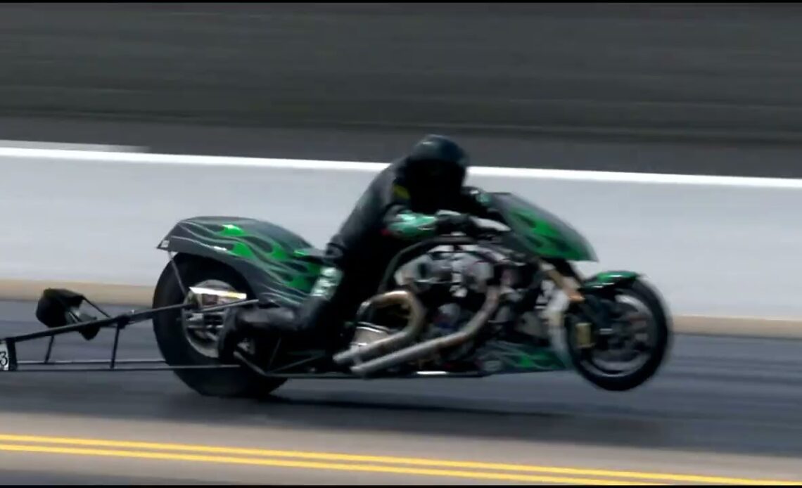 Tracy Kile, Jay Turner, Top Fuel Harley Motorcycle, Qualifying Rnd 1, Circle K Four Wide Nationals,