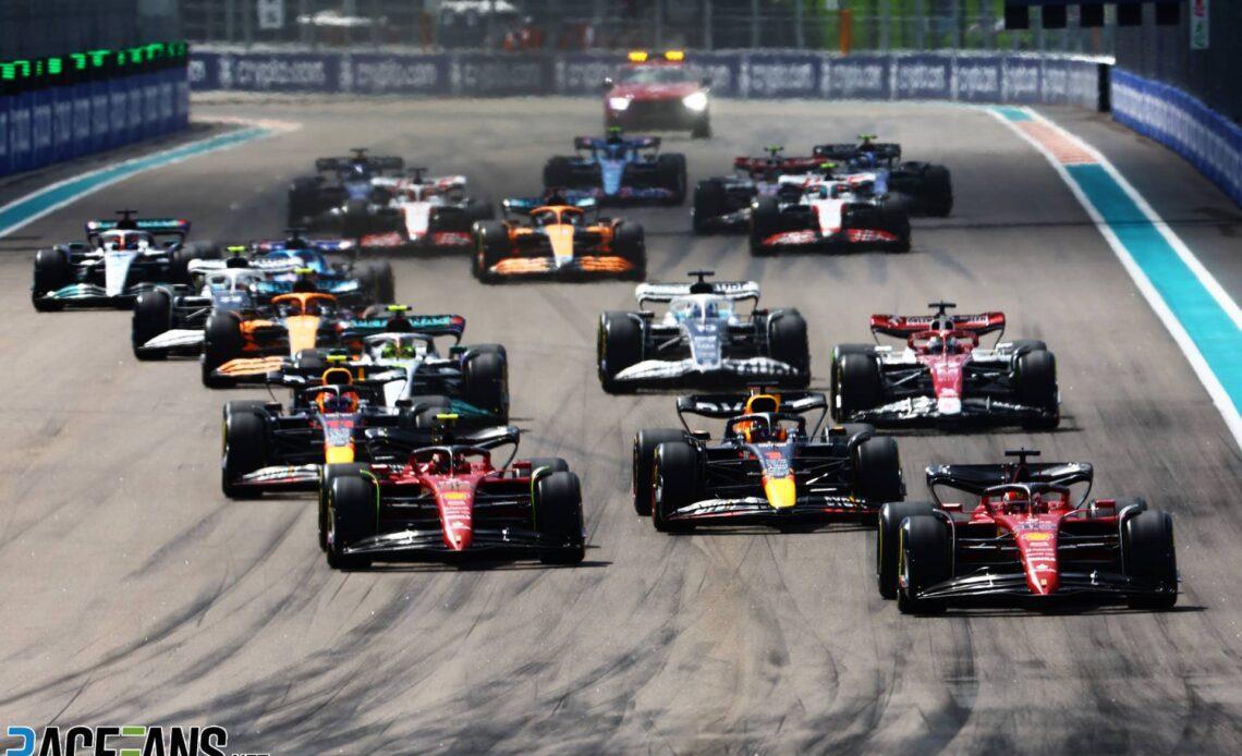 Race start, Miami International Autodrome, 2022