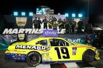 Race winner Brandon Jones, Joe Gibbs Racing, Menards/Lyons Toyota Supra