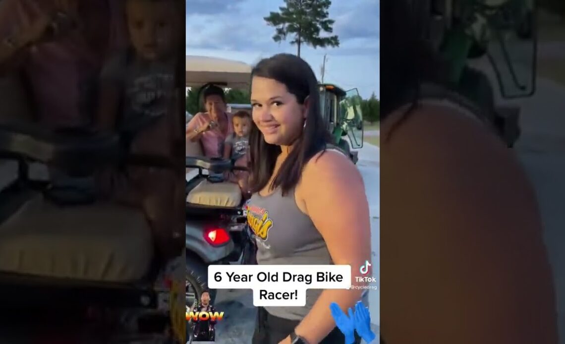 6 Year Old Drag Bike Racer Encouraged by Mom