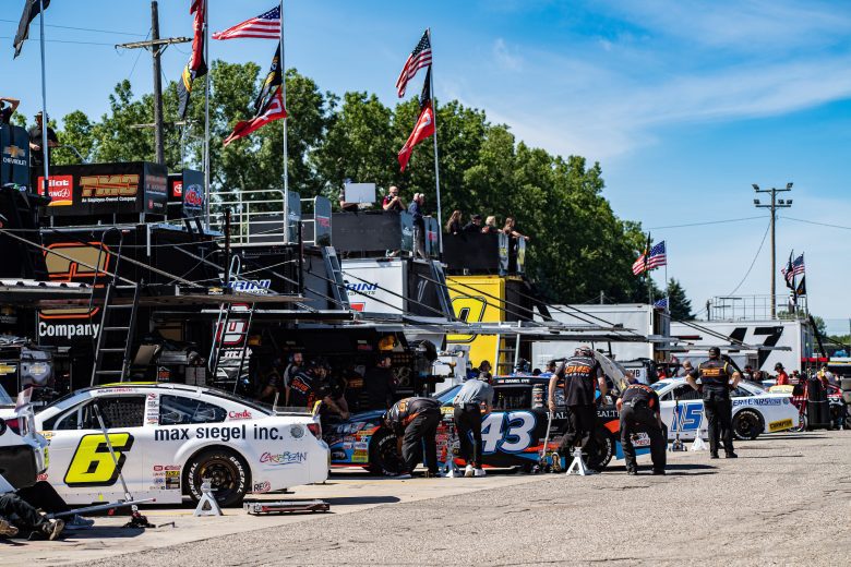 2022 ARCA Berlin pre-race garage (Credit: Eric Bronson/ARCA Racing used with permission)