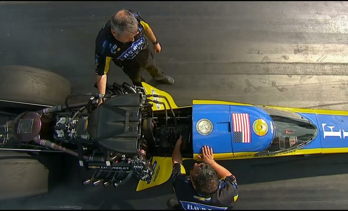 Brittany Force, Mike Salinas, Top Fuel Dragster Semi Final Eliminations Virginia Nationals, Virginia