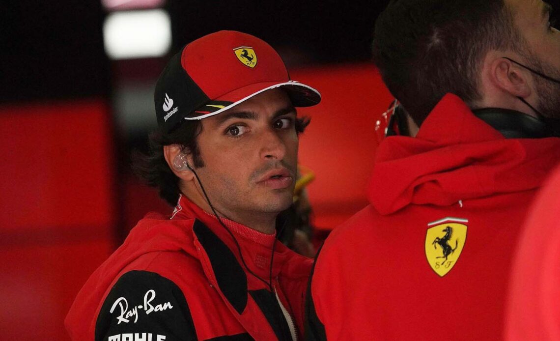 Carlos Sainz in the garage. Imola April 2022.