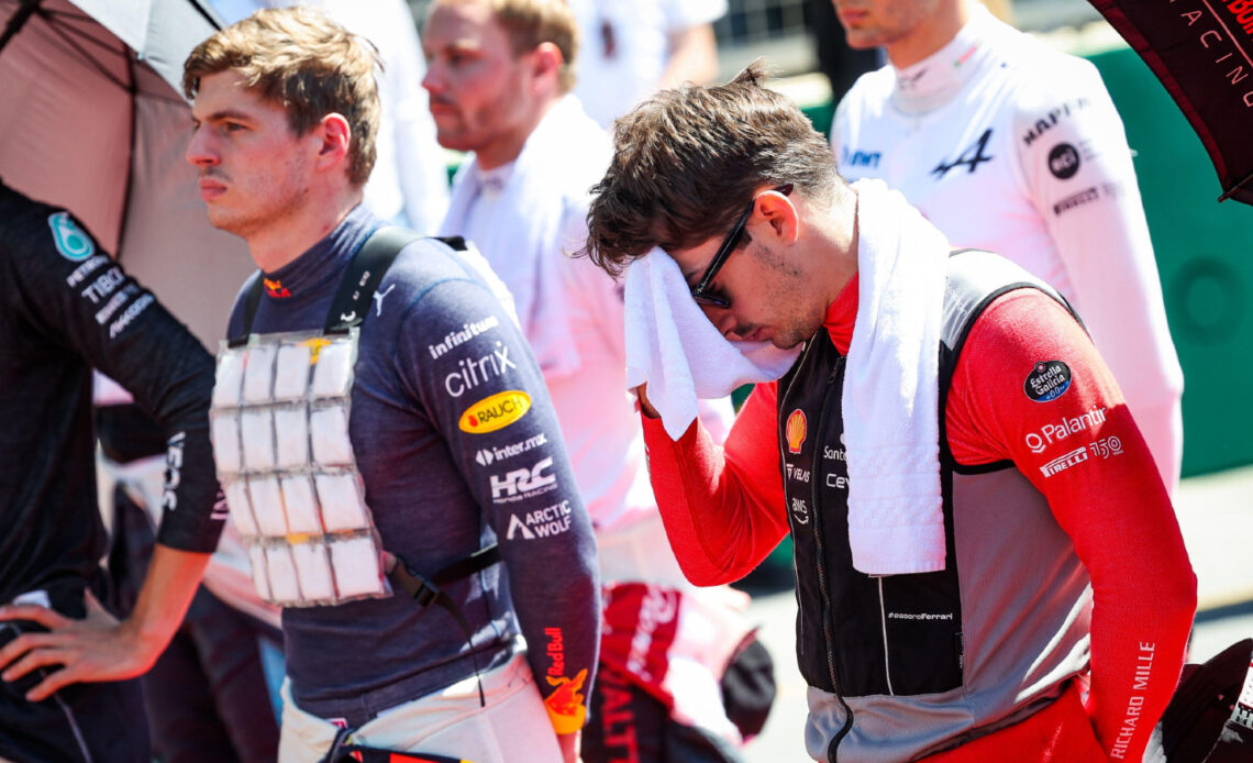 Charles Leclerc must be feeling as bruised as Lewis Hamilton's back