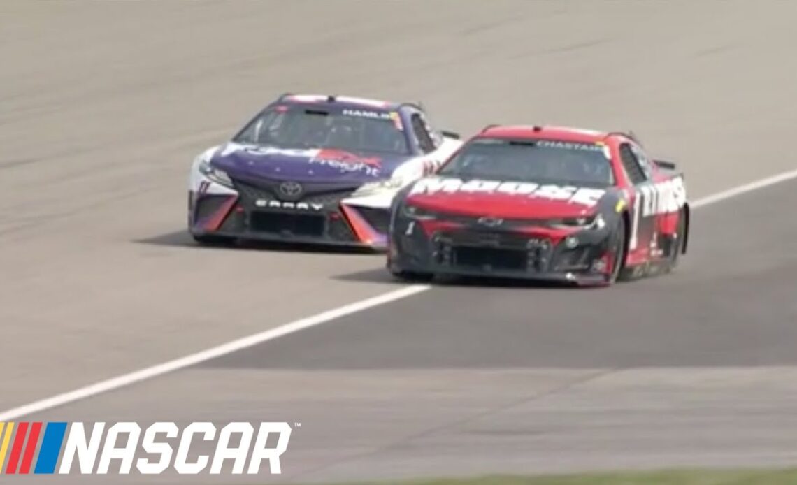 Denny shows his displeasure with Ross Chastain at WWT Raceway