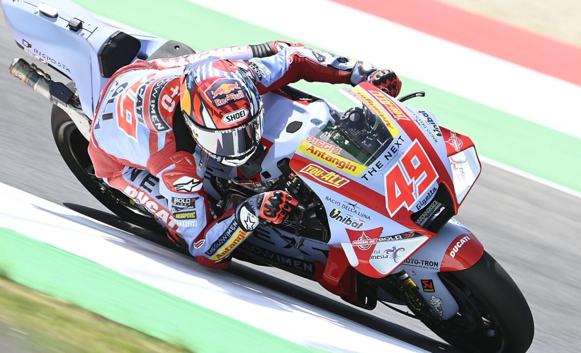 Di Giannantonio takes pole after fiery Marquez crash