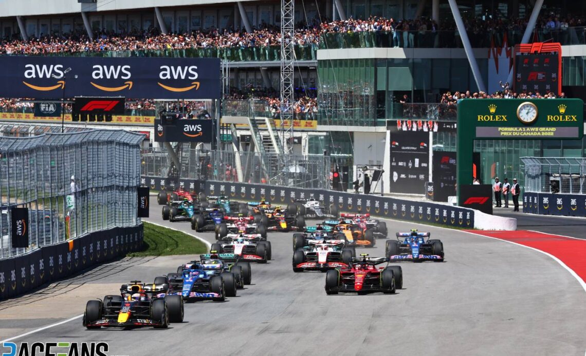 Race start, Circuit Gilles Villeneuve, 2022