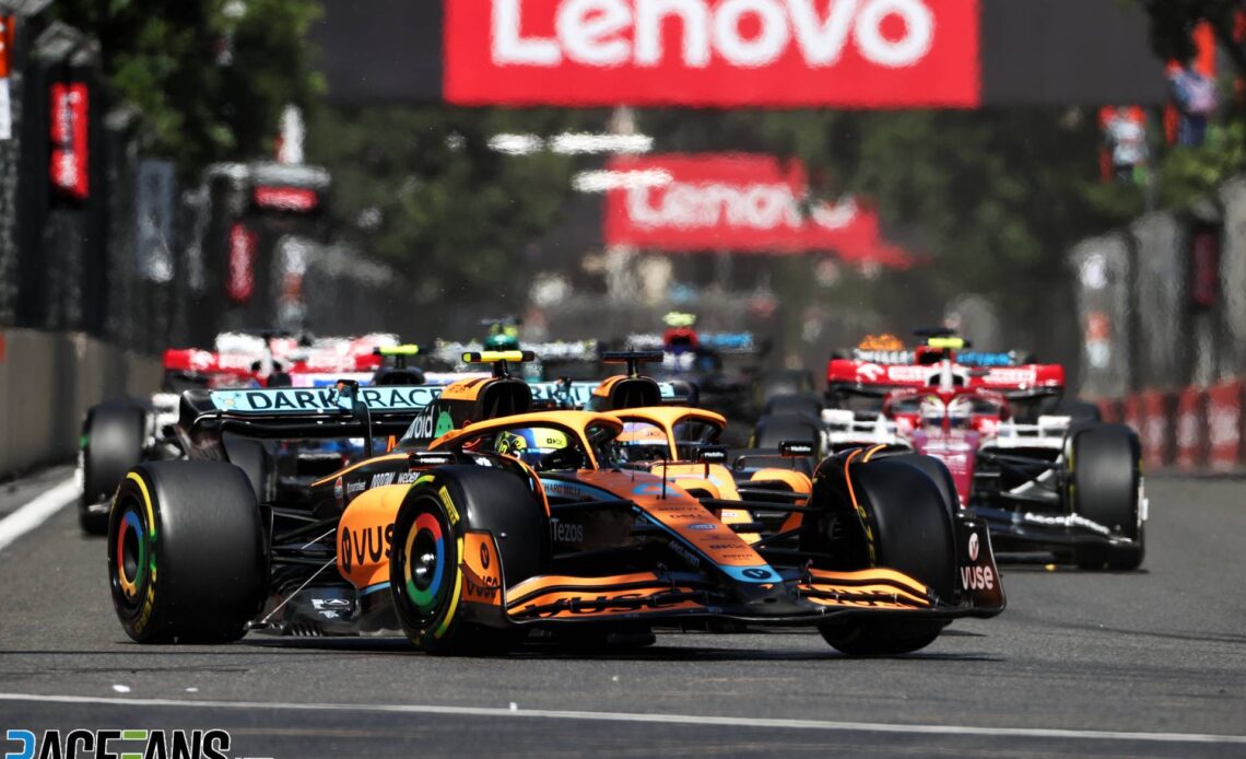 Lando Norris, McLaren, Baku Street Circuit, 2022