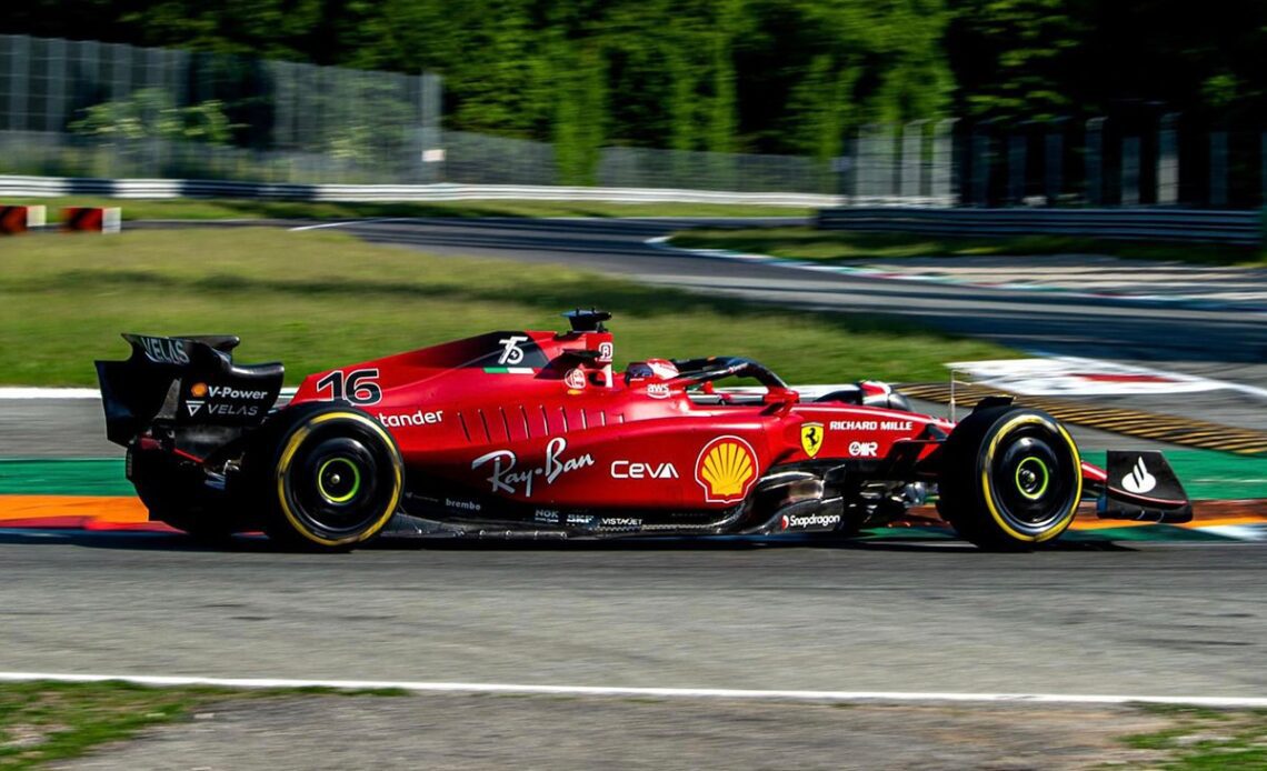 Charles Leclerc, Ferrari F1-75, during Filming day in Monza