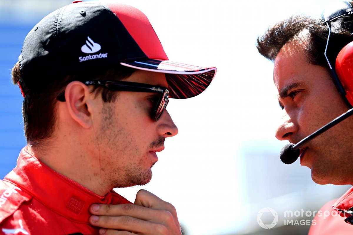 Charles Leclerc, Ferrari, on the grid