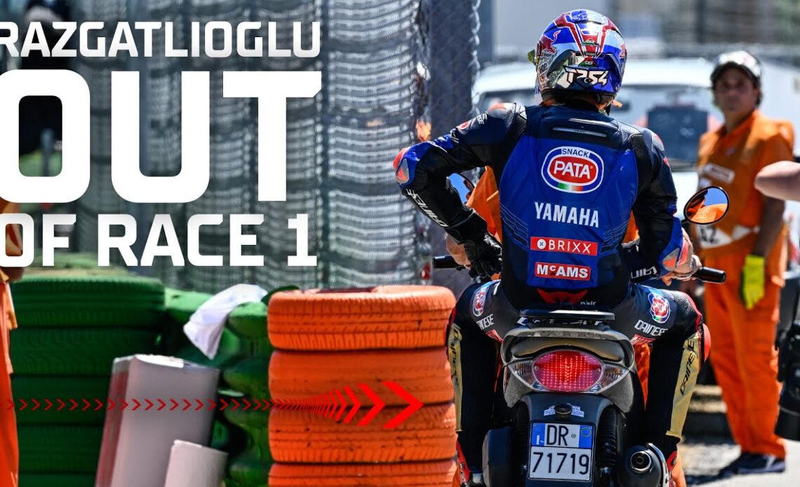 HUGE DRAMA! A mechanical problem takes Razgatlioglu OUT of Race 1 | #ITAWoldSBK
