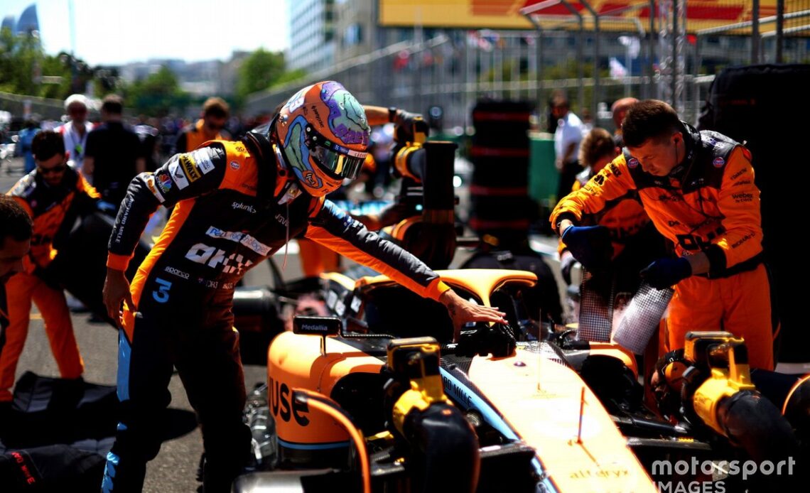 Daniel Ricciardo, McLaren, on the grid