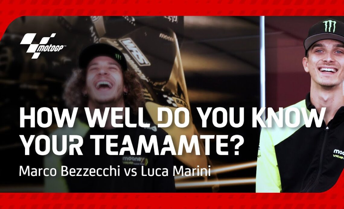 How well do you know your teammate? | Marco Bezzecchi vs Luca Marini