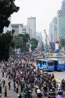 Jakarta MotoGP riders parade