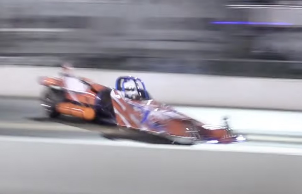 Jet Dragster Spins A Complete 360 At Nearly 200 MPH!