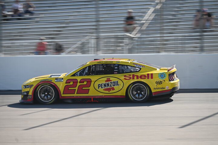 Joey Logano during practice for the Enjoy Illinois 300 at World Wide Technology Raceway, 6/3/2022 (Photo: Phil Allaway)