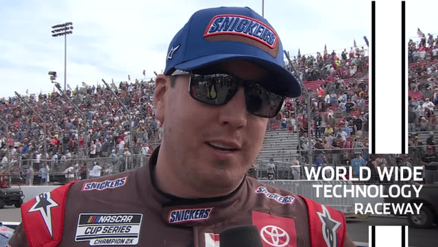 Kyle Busch reacts to hard racing and second-place finish at WWT Raceway